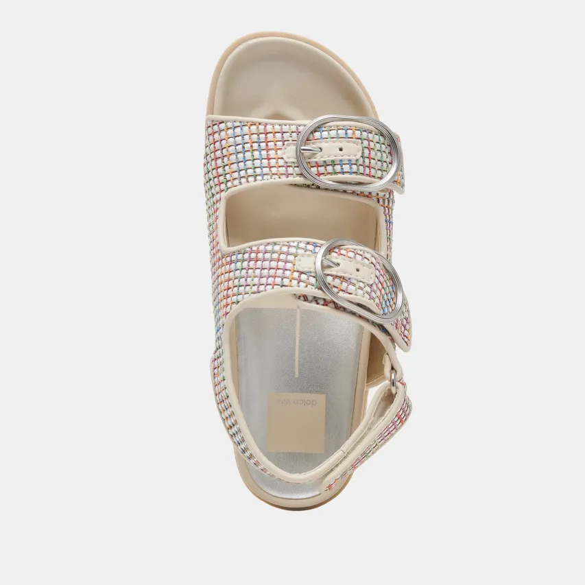STARLA PRIDE SANDALS WHITE MULTI RAFFIA^Dolce Vita Clearance