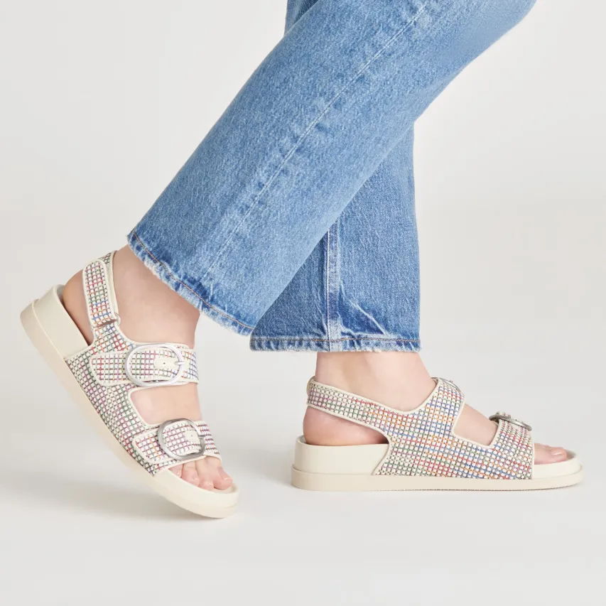 STARLA PRIDE SANDALS WHITE MULTI RAFFIA^Dolce Vita Clearance