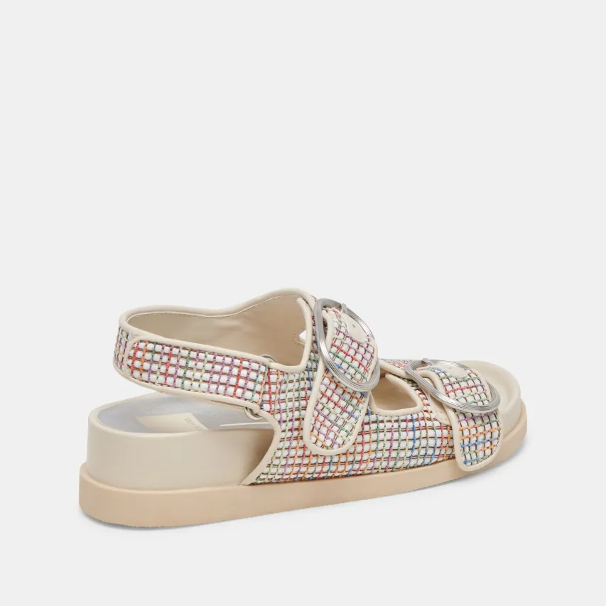 STARLA PRIDE SANDALS WHITE MULTI RAFFIA^Dolce Vita Clearance