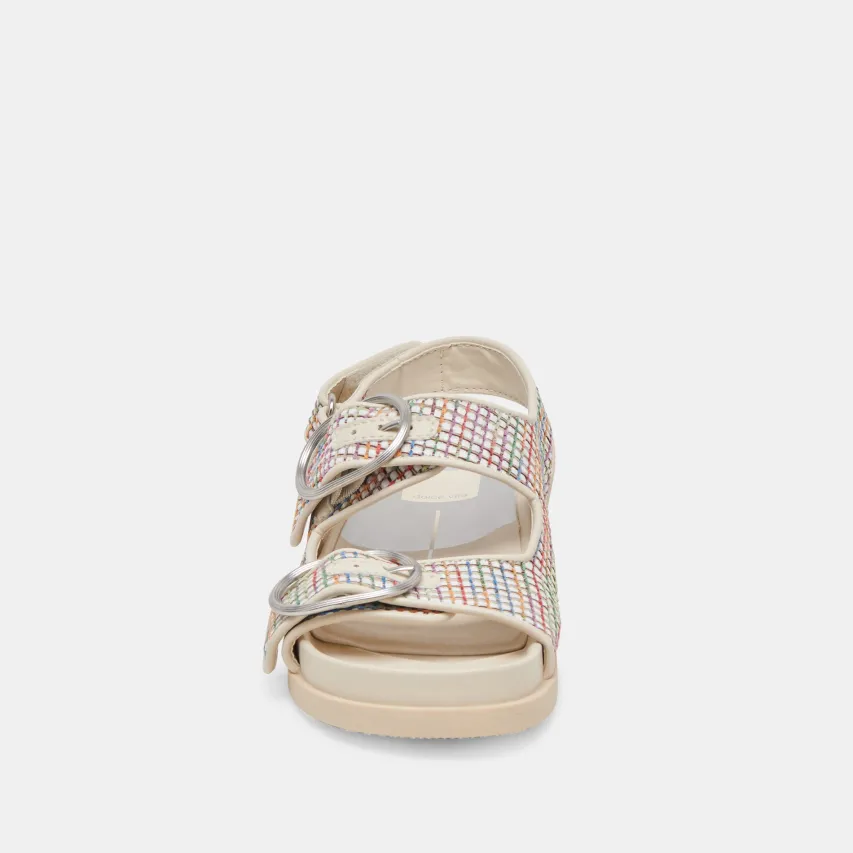 STARLA PRIDE SANDALS WHITE MULTI RAFFIA^Dolce Vita Clearance