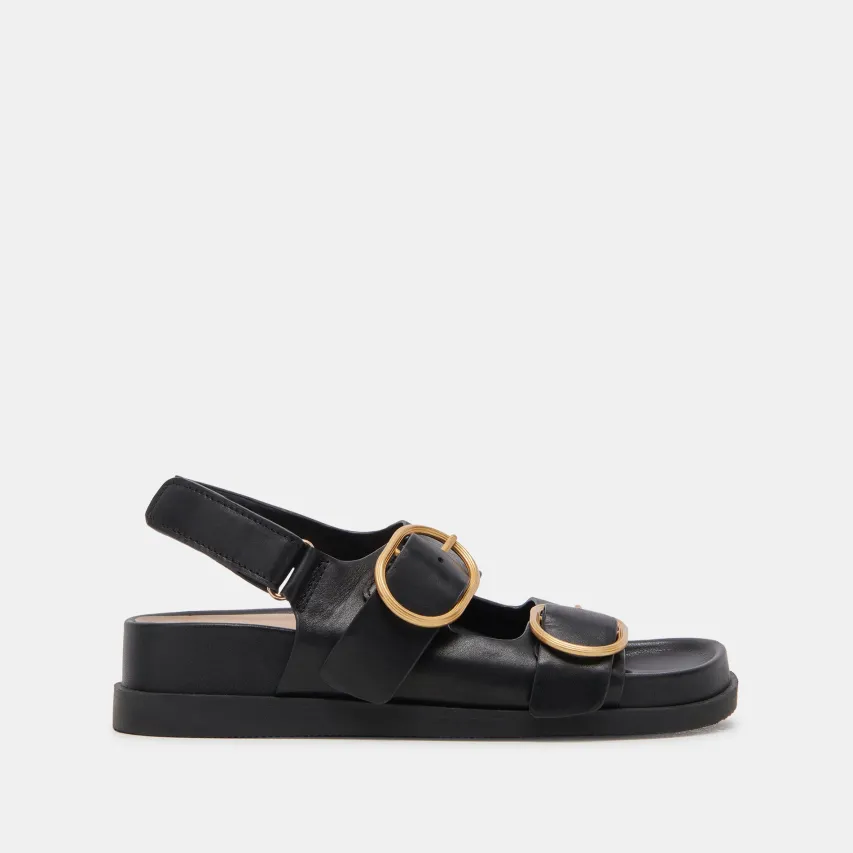 STARLA SANDALS BLACK LEATHER^Dolce Vita New