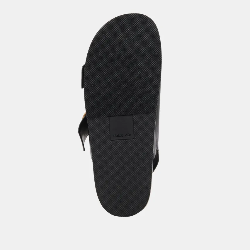 STARLA SANDALS BLACK LEATHER^Dolce Vita New
