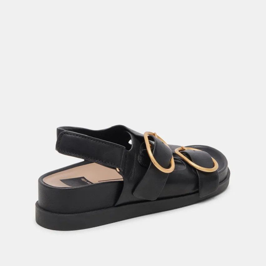 STARLA SANDALS BLACK LEATHER^Dolce Vita New