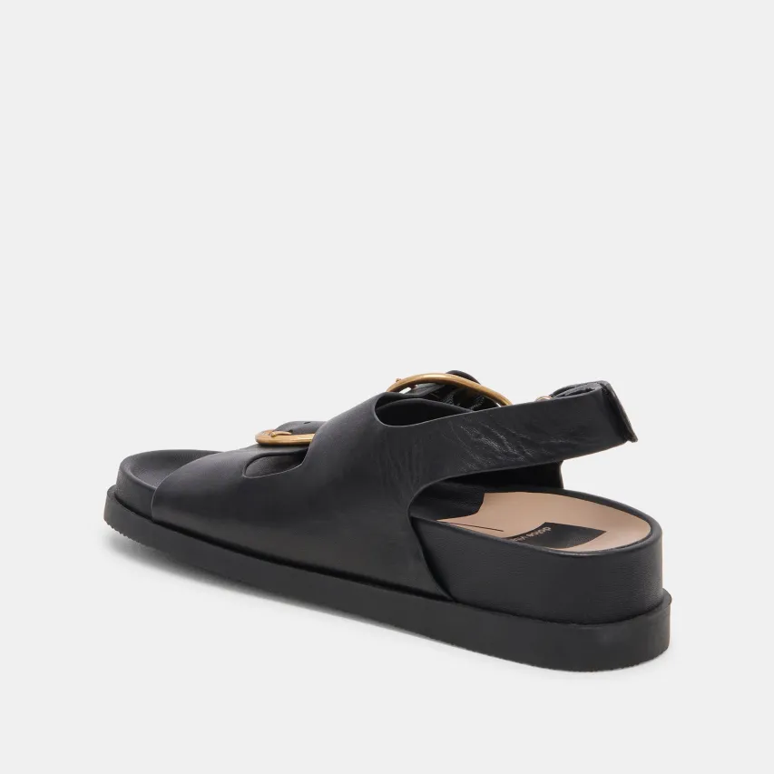 STARLA SANDALS BLACK LEATHER^Dolce Vita New