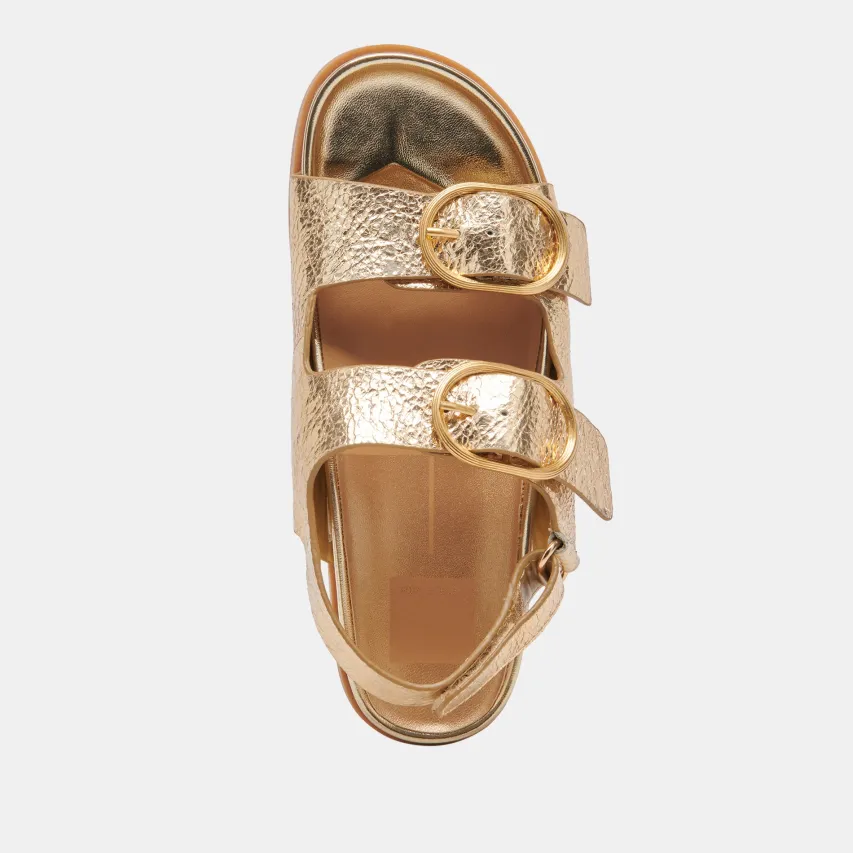 STARLA SANDALS GOLD DISTRESSED LEATHER^Dolce Vita Discount