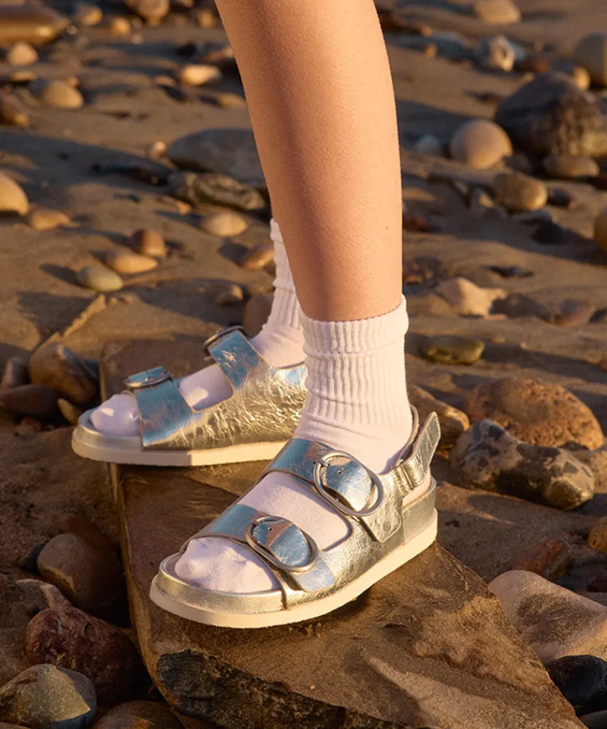 STARLA SANDALS SILVER DISTRESSED LEATHER^Dolce Vita Sale
