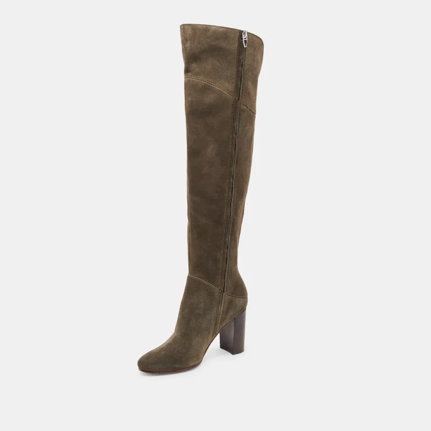 SURY WIDE CALF BOOTS ARMY SUEDE^Dolce Vita Best