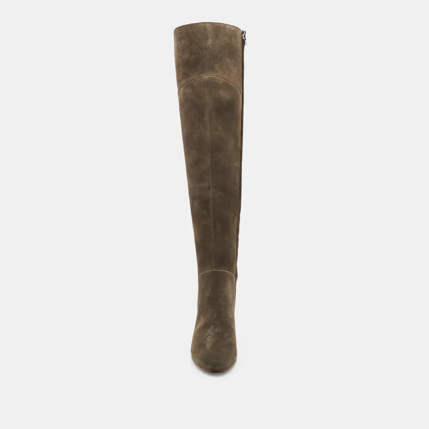 SURY WIDE CALF BOOTS ARMY SUEDE^Dolce Vita Best