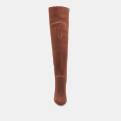 SURY WIDE CALF BOOTS DARK SADDLE SUEDE^Dolce Vita Best
