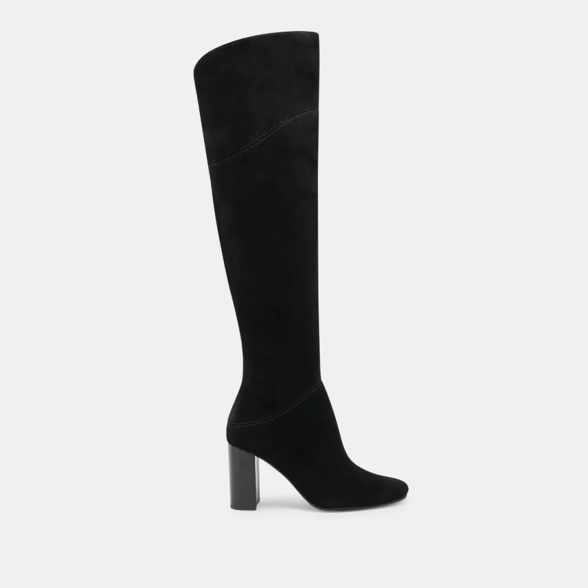 SURY WIDE CALF BOOTS ONYX SUEDE^Dolce Vita Best