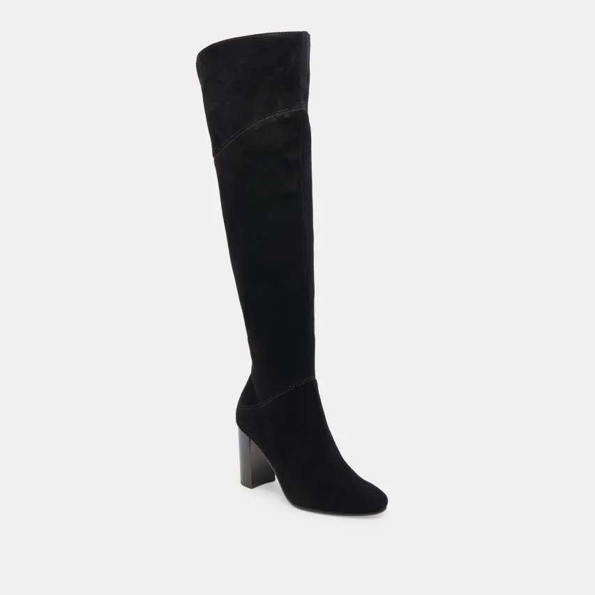 SURY WIDE CALF BOOTS ONYX SUEDE^Dolce Vita Best