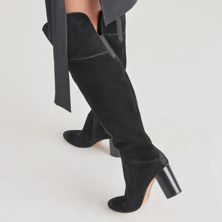 SURY WIDE CALF BOOTS ONYX SUEDE^Dolce Vita Best