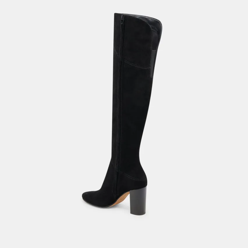 SURY WIDE CALF BOOTS ONYX SUEDE^Dolce Vita Best