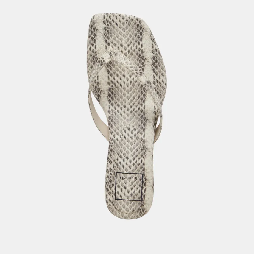 TASIAH SANDALS GREY WHITE EMBOSSED LEATHER^Dolce Vita Hot