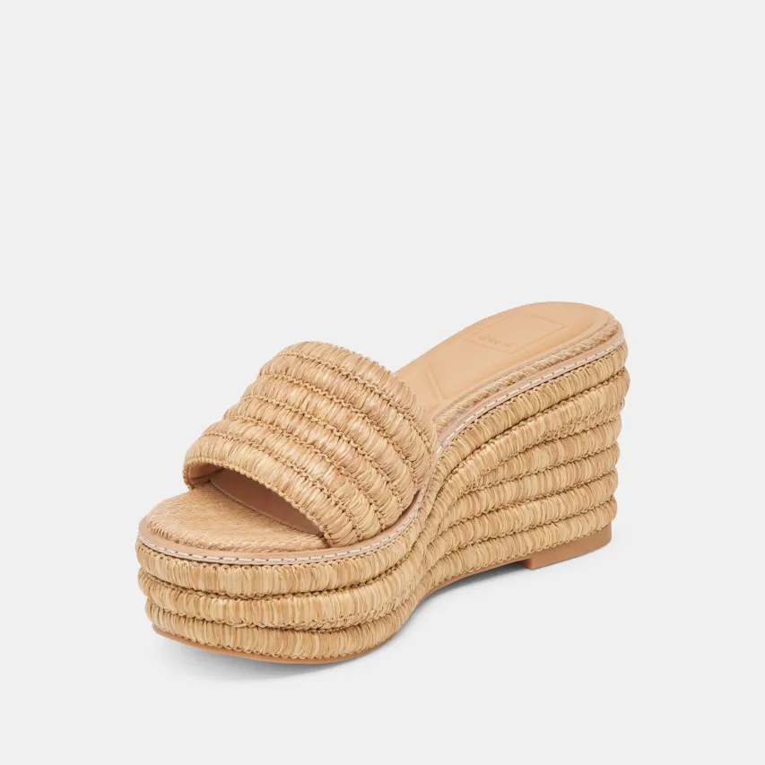 THRONE WEDGES LT NATURAL RAFFIA^Dolce Vita Fashion