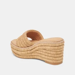 THRONE WEDGES LT NATURAL RAFFIA^Dolce Vita Fashion