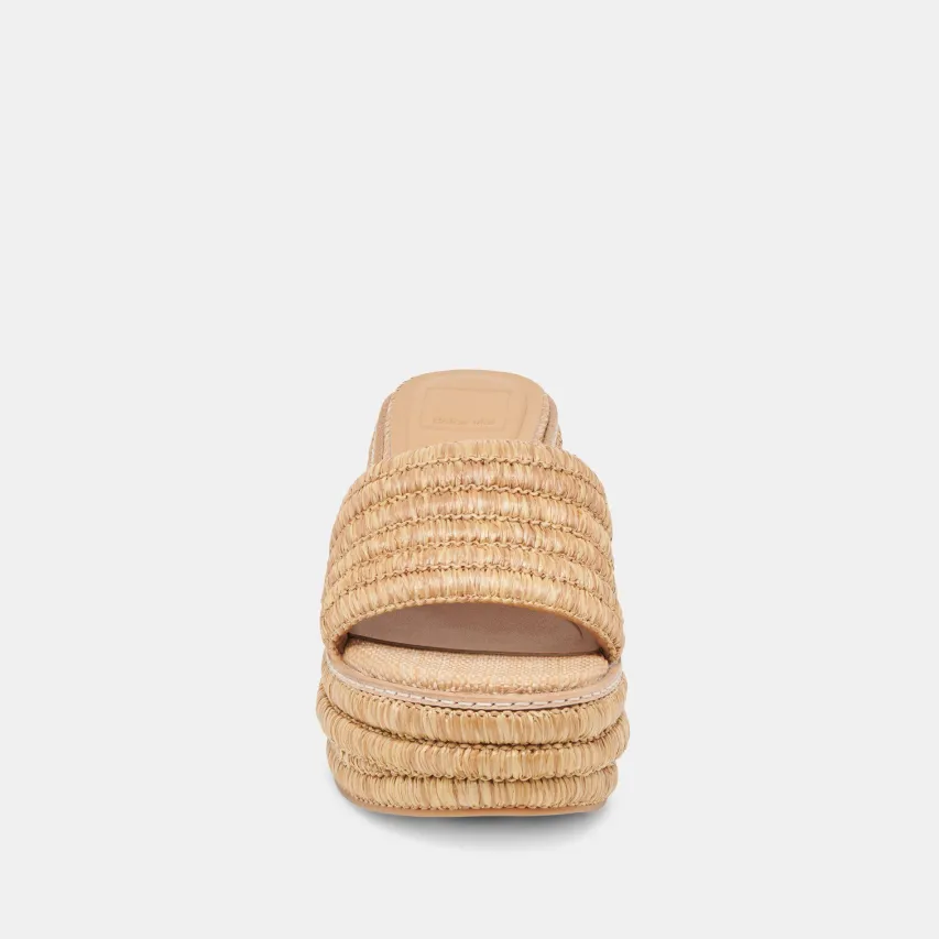 THRONE WEDGES LT NATURAL RAFFIA^Dolce Vita Fashion