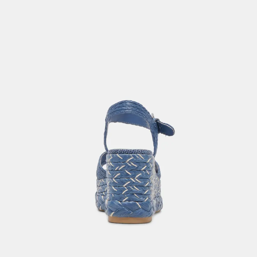 TIAGO WEDGES BLUE RAFFIA^Dolce Vita Hot