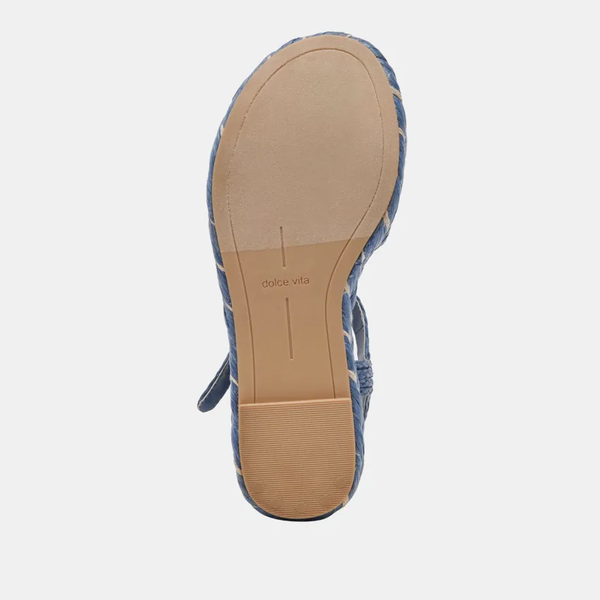 TIAGO WEDGES BLUE RAFFIA^Dolce Vita Hot