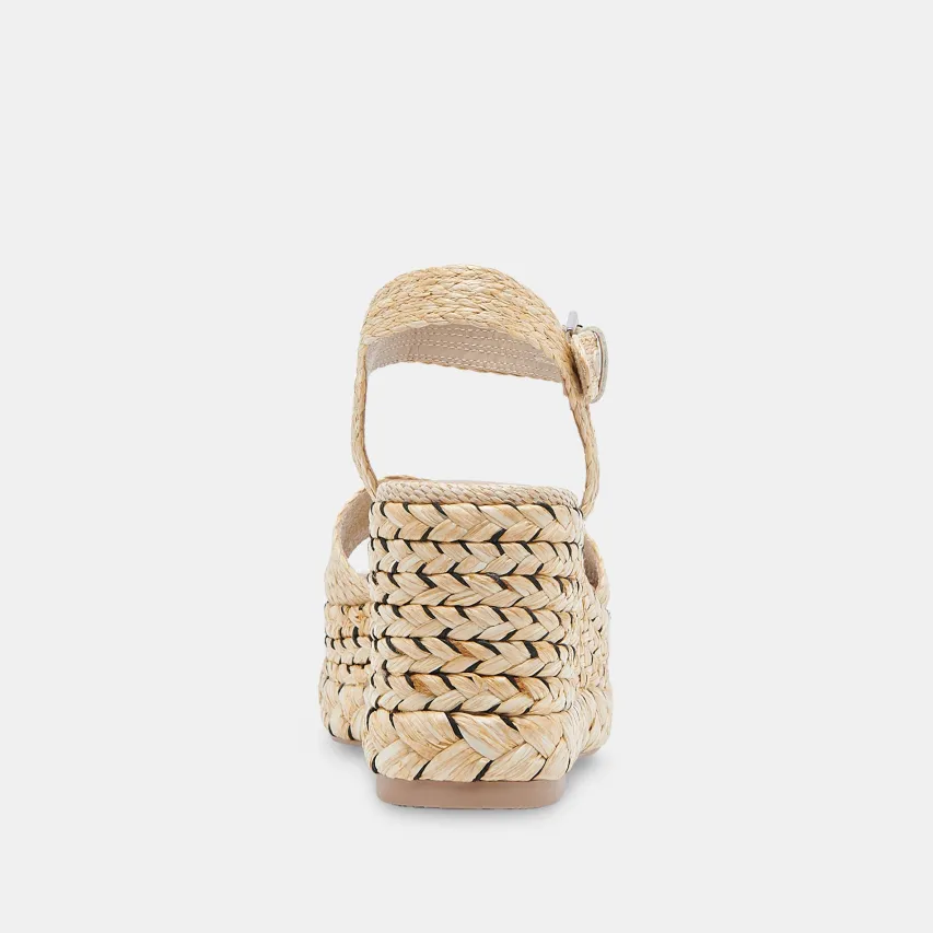 TIAGO WEDGES LT NATURAL RAFFIA^Dolce Vita Online