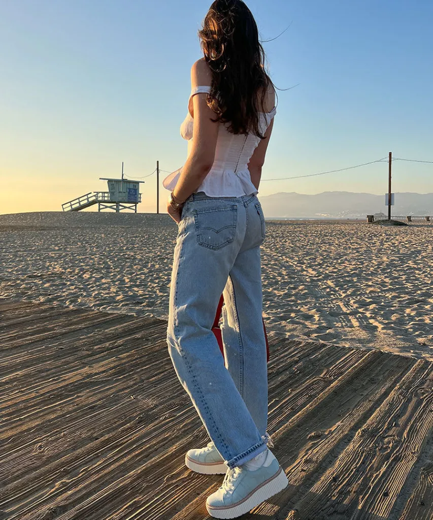 TIGER SNEAKERS LIGHT BLUE DENIM^Dolce Vita Fashion