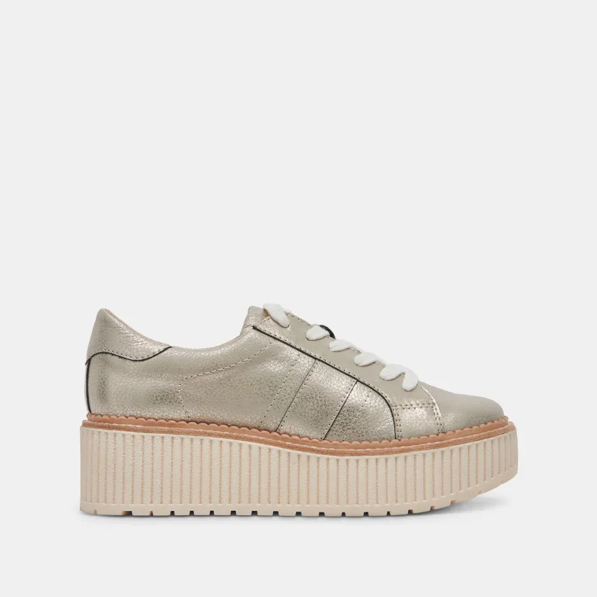 TIGER SNEAKERS LIGHT GOLD LEATHER^Dolce Vita Best