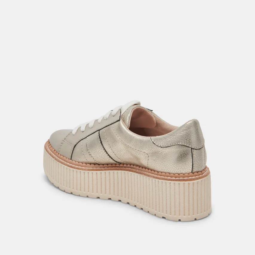 TIGER SNEAKERS LIGHT GOLD LEATHER^Dolce Vita Best
