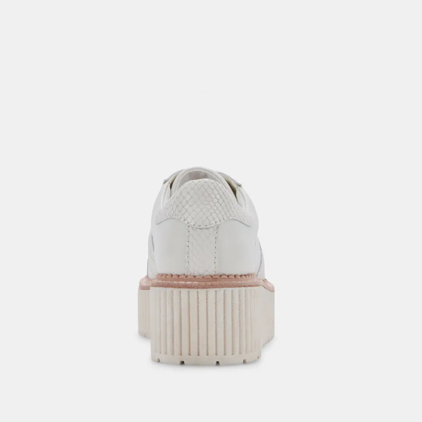 TIGER SNEAKERS WHITE LEATHER^Dolce Vita New