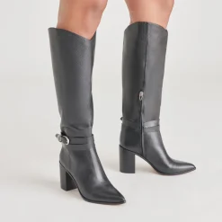 TYRONE WIDE CALF BOOTS BLACK LEATHER^Dolce Vita Discount