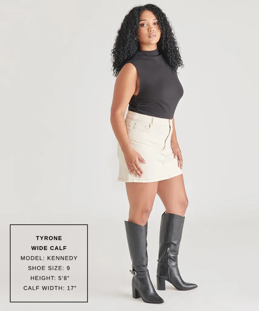 TYRONE WIDE CALF BOOTS BLACK LEATHER^Dolce Vita Discount