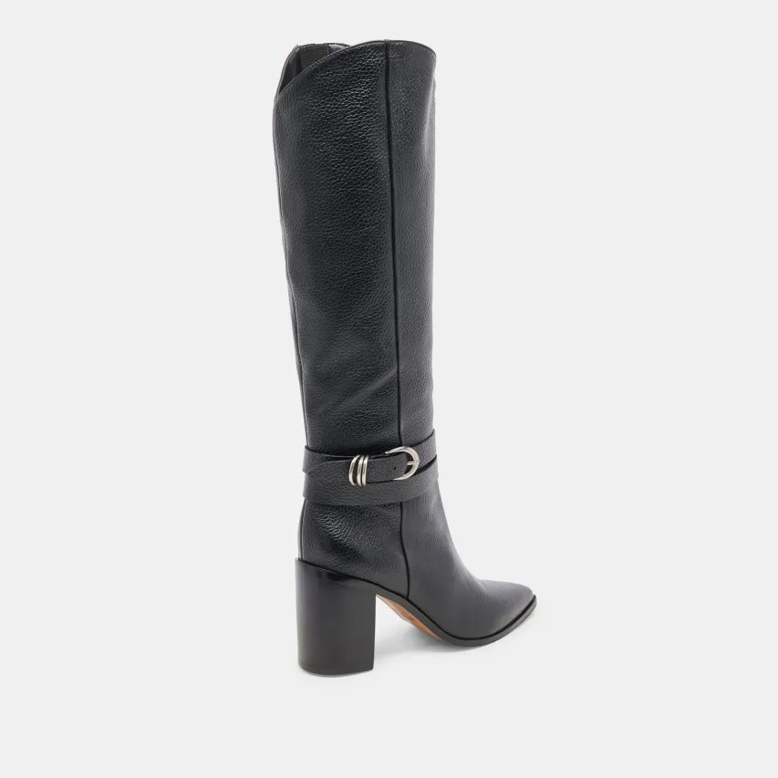 TYRONE WIDE CALF BOOTS BLACK LEATHER^Dolce Vita Discount