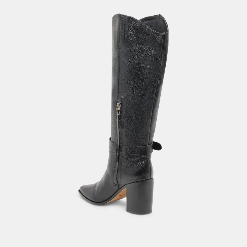 TYRONE WIDE CALF BOOTS BLACK LEATHER^Dolce Vita Discount