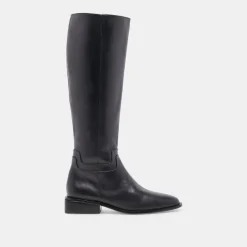 VERDI WIDE CALF BOOTS BLACK LEATHER^Dolce Vita Clearance