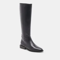 VERDI WIDE CALF BOOTS BLACK LEATHER^Dolce Vita Clearance