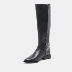 VERDI WIDE CALF BOOTS BLACK LEATHER^Dolce Vita Clearance