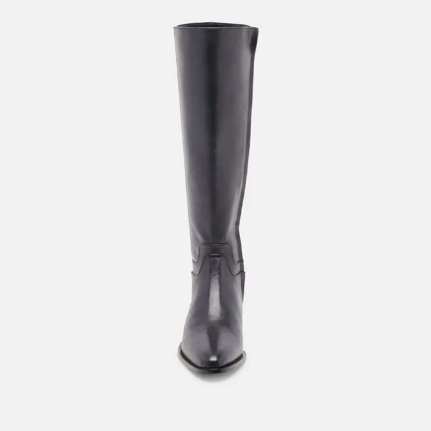 VERDI WIDE CALF BOOTS BLACK LEATHER^Dolce Vita Clearance