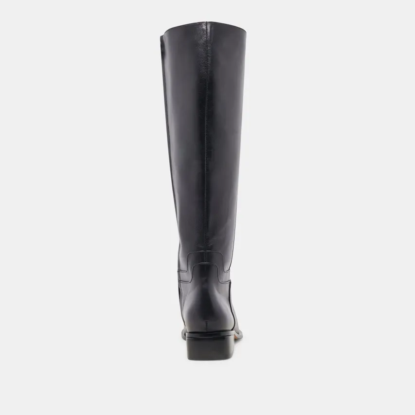 VERDI WIDE CALF BOOTS BLACK LEATHER^Dolce Vita Clearance