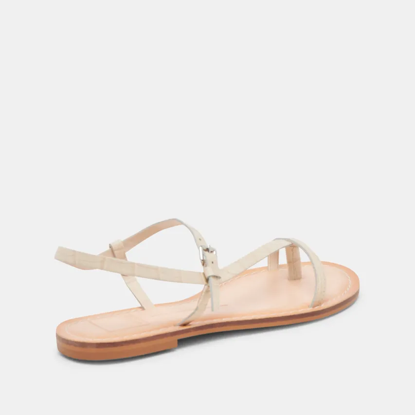 WANDRE SANDALS BONE EMBOSSED LEATHER^Dolce Vita Sale