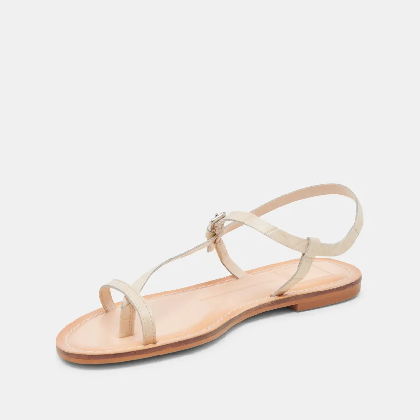 WANDRE SANDALS BONE EMBOSSED LEATHER^Dolce Vita Sale