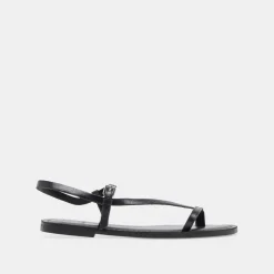 WANDRE SANDALS NOIR EMBOSSED LEATHER^Dolce Vita Outlet