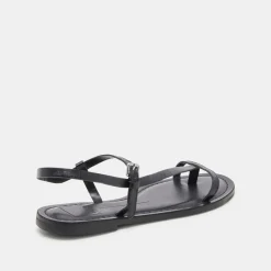 WANDRE SANDALS NOIR EMBOSSED LEATHER^Dolce Vita Outlet