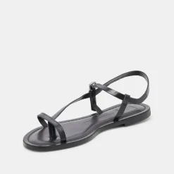 WANDRE SANDALS NOIR EMBOSSED LEATHER^Dolce Vita Outlet