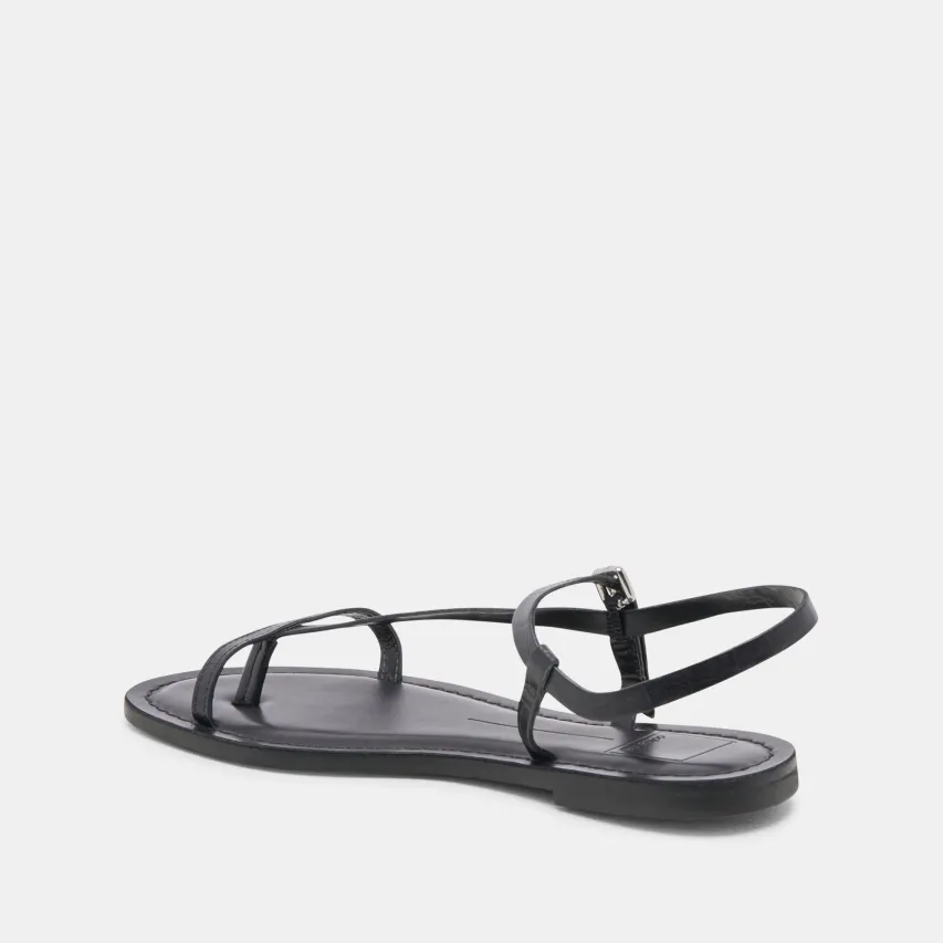 WANDRE SANDALS NOIR EMBOSSED LEATHER^Dolce Vita Outlet