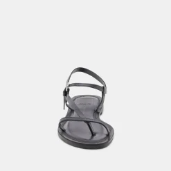 WANDRE SANDALS NOIR EMBOSSED LEATHER^Dolce Vita Outlet