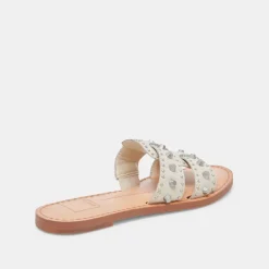 WESLA STUD SANDALS IVORY CRINKLE PATENT^Dolce Vita Online