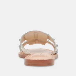 WESLA STUD SANDALS IVORY CRINKLE PATENT^Dolce Vita Online