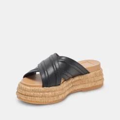 WESLEE SANDALS BLACK LEATHER^Dolce Vita Hot