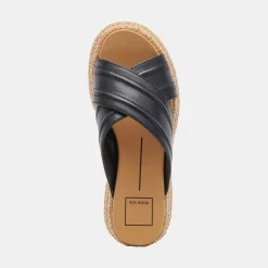 WESLEE SANDALS BLACK LEATHER^Dolce Vita Hot