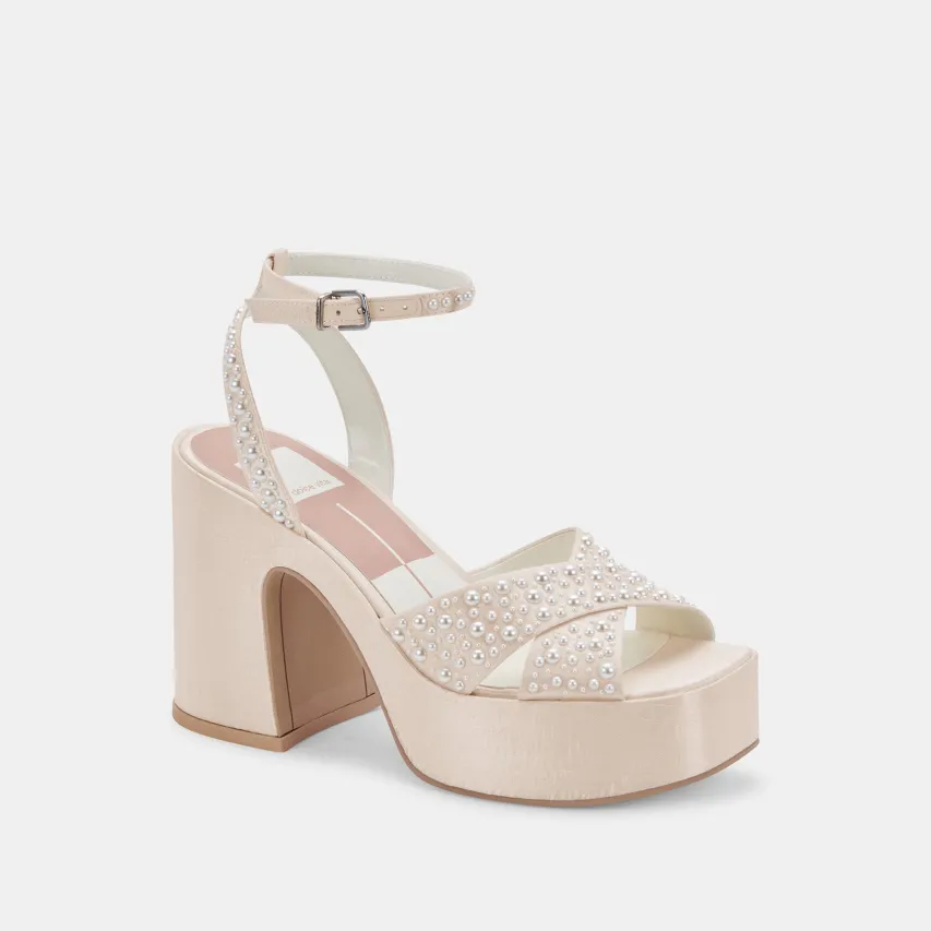 WESSI PEARL HEELS VANILLA PEARLS^Dolce Vita Clearance