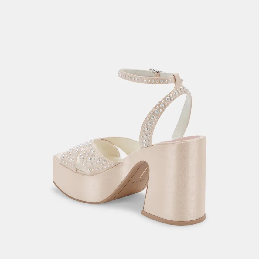 WESSI PEARL HEELS VANILLA PEARLS^Dolce Vita Clearance